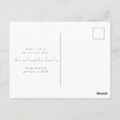 Nieuwe wortels neerzetten Bewegende aankondiging w Briefkaart (Achterkant)