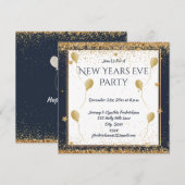 Nieuwe Years Eve Party, Golden Balloons (Voorkant / Achterkant)