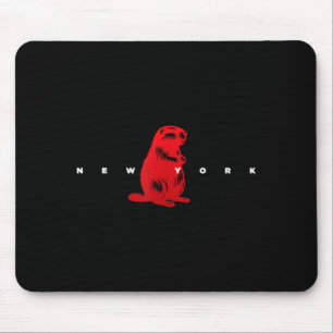 Nieuwe York bever wilde dier silhouet Muismat