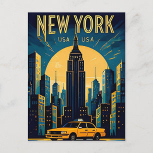 Nieuwe York City Manhattan Silhouette Stedelijk Av Briefkaart