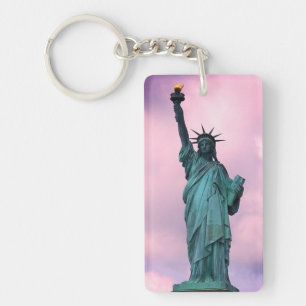 Nieuwe York Haven beroemde dame Liberty standbeeld Sleutelhanger