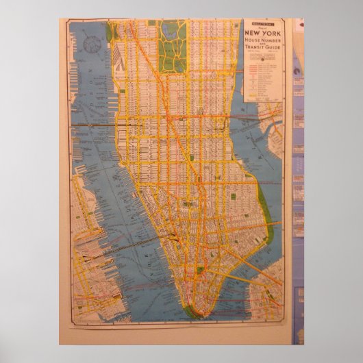 Nieuwe York kaart, Poster (Voorkant)