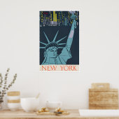 Nieuwe York Kunst NY Reisposter Vintage Print (Keuken)