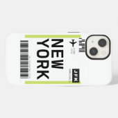 Nieuwe York Mini instapkaart iPhone Hoesje (Achterkant horizontaal)