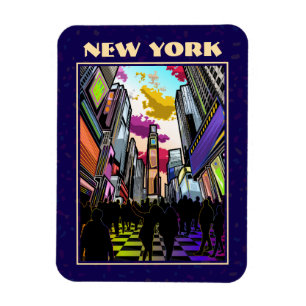 Nieuwe York Neon Times Square Magneet – NYC Stad L
