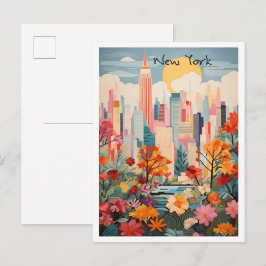 Nieuwe York Reisesthetiek Briefkaart (Voorkant / Achterkant)
