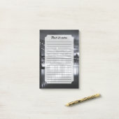 Nieuwe York Silhouet Brooklyn Bridge Monochroom Na Post-it® Notes (Op bureau)