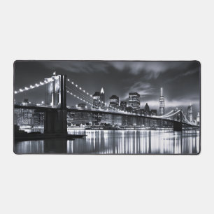 Nieuwe York Silhouette Brooklyn Bridge Monochroom  Bureaumat