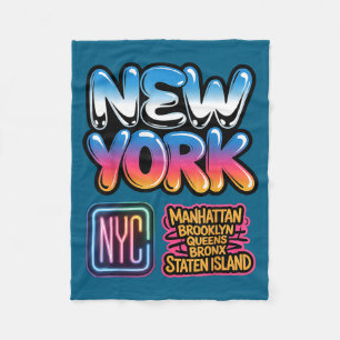Nieuwe york stad silhouet bronx queens manhattan s fleece deken