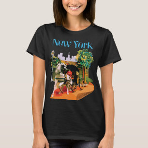 Nieuwe York Stad Silhouet Bruisende Reis T-shirt
