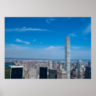 Nieuwe York Stadssilhouet en Central Park Luchtfot Poster