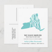 NIEUWE YORK STATE We hebben Nieuw adres Nieuw star Briefkaart (Voorkant / Achterkant)