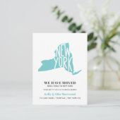 NIEUWE YORK STATE We hebben Nieuw adres Nieuw star Briefkaart (Staand voorkant)