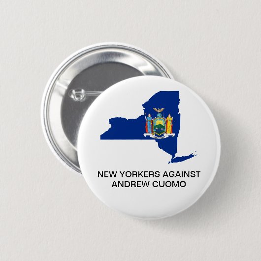 NIEUWE YORKERS TEGEN ANDREW CUOMO GOVERNOR BUTTON (Voorkant /achterkant)