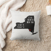 Nieuwe Yorkse GPS-coördinaten met Hart Kussen (Deken)