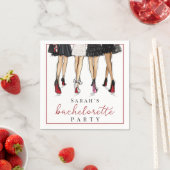 Nieuwe Yorkse Illustraties van Bachelorette Mode Servet (Insitu)
