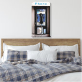 Nieuwe Yorkse Openbare Betaaltelefoon, Retro Telef Canvas Afdruk (Insitu (Slaapkamer))