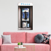Nieuwe Yorkse Openbare Betaaltelefoon, Retro Telef Canvas Afdruk (Insitu (Woonkamer))