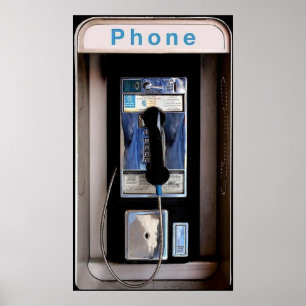 Nieuwe Yorkse Openbare Betaaltelefoon, Retro Telef Poster