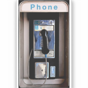 Nieuwe Yorkse Openbare Betaaltelefoon, Retro Telef Sticker