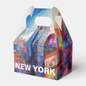 Nieuwe Yorkse Silhouet Abstracte Kunst Bedankdoosjes (Voorkant Zijde)