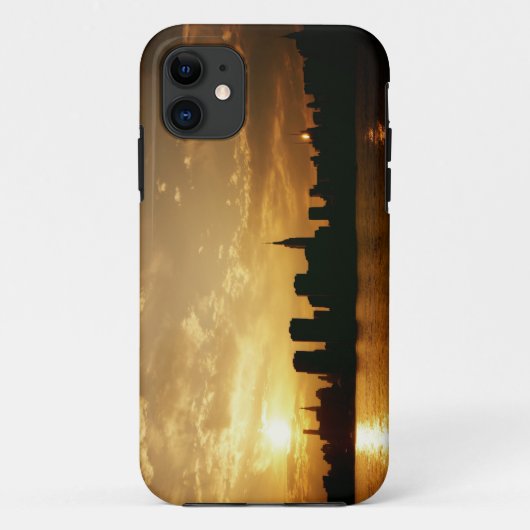 Nieuwe Yorkse Silhouet bij Zonsondergang Case-Mate iPhone Case (Achterkant)
