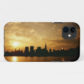 Nieuwe Yorkse Silhouet bij Zonsondergang Case-Mate iPhone Case (Achterkant (horizontaal))