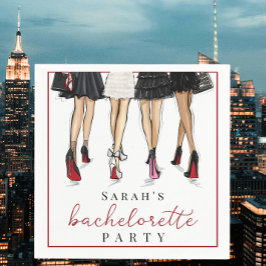 Nieuwe Yorkse vrijgezellenfeest Mode-illustratie Servet