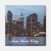 NIEUWE YORKSKYLINE IN BLAUW MAGNEET (Voorkant)