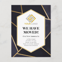 Nieuwe zakelijke Geometrische bewegende aankondigi Briefkaart