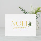 Nieuwe zakelijke kerst folie feestdagenkaart (Staand Voorkant)