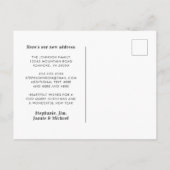 Nieuwe zalen afdekken kerstboomstructuur verplaats aankondigingskaart (Achterkant)