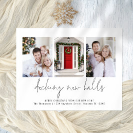 Nieuwe zalen decimeren 3 Foto's Verplaatst kerstka Notitiekaartje