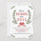 Nieuwe zalen decoderen | Modern Wreath Moving Feestdagenkaart (Voorkant)