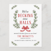 Nieuwe zalen decoderen | Moderne Wreath Moving Hol Aankondigingskaart (Voorkant)