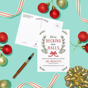 Nieuwe zalen decoderen   Moderne Wreath Moving Hol Aankondigingskaart