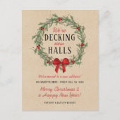 Nieuwe zalen decoderen | Rustic Kraft Holiday Movi Aankondigingskaart (Voorkant)