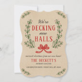 Nieuwe zalen decoderen | Rustic Kraft Wreath Feestdagenkaart (Voorkant)