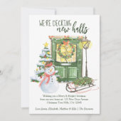 Nieuwe zalen feestelijke kerstdeur in bedwang aankondiging (Voorkant)