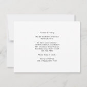 Nieuwe zalen kerstfeestdagen voor feestdagen aankondiging (Achterkant)