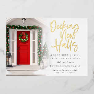 Nieuwe zalen kerstfoto's decibel Luxury Folie Feestdagenkaart