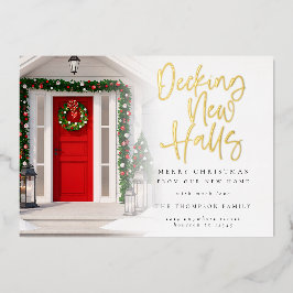 Nieuwe zalen kerstfoto's decibel Luxury Folie Feestdagenkaart