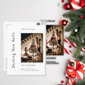 Nieuwe zalen kerstmis, foto's gemaakt briefkaart