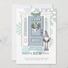 Nieuwe zalen nieuwe kerstfeestdag thuis kaart