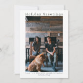 Nieuwe zalen nieuwe kerstfeestdag thuis kaart (Achterkant)