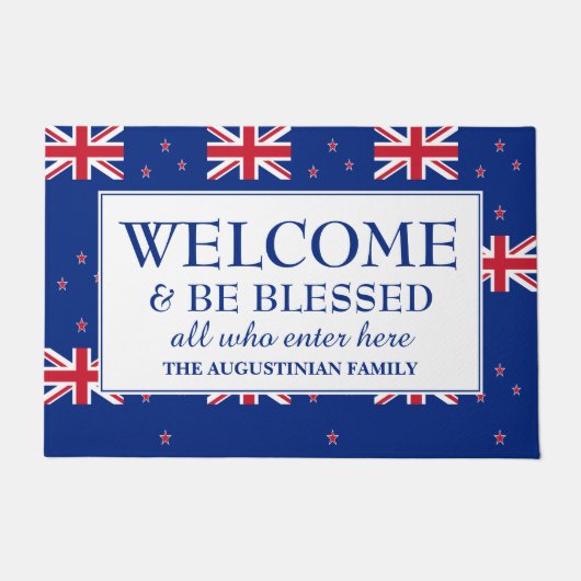 NIEUWE ZEALAND Family Welcome Doormat Deurmat (Voorkant)