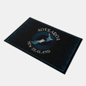 NIEUWE ZEALAND MAP RINGS PAUA DOORMAT DEURMAT (Schuin)