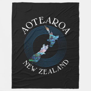 NIEUWE ZEALAND PAUA MAP RÉS FLEECE DEKEN