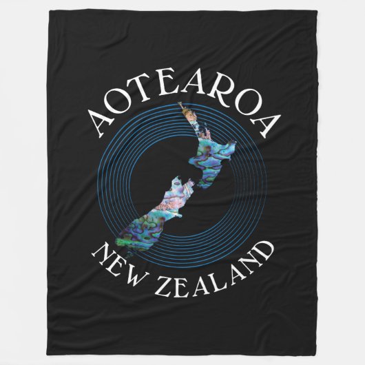 NIEUWE ZEALAND PAUA MAP RÉS FLEECE DEKEN (Voorkant)