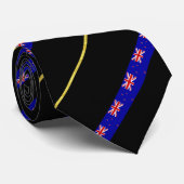 Nieuwe Zealander strepen vlag Stropdas (Opgerold)